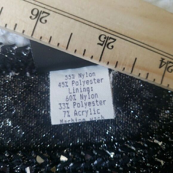 Studio Y Black Sequin Tank Top Y2K Fairy Grunge Whimsigoth Emo Punk Women Size L - Picture 2 of 11